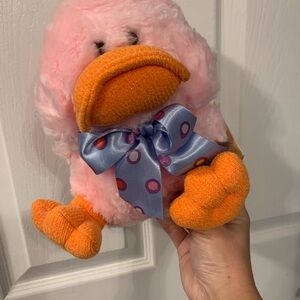dwell Pink Plush Duck Toy